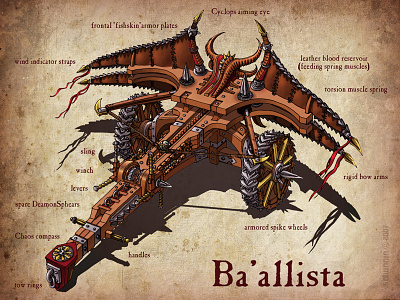 Ba'allista concept drawing game illustration weapon