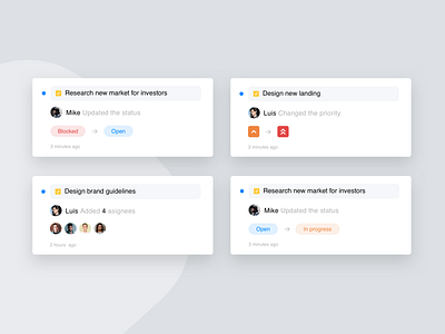 Project Management Tool - Cards design exploration