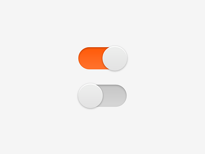 Simple Switch app element gray interface iphone orange rounded switch ui