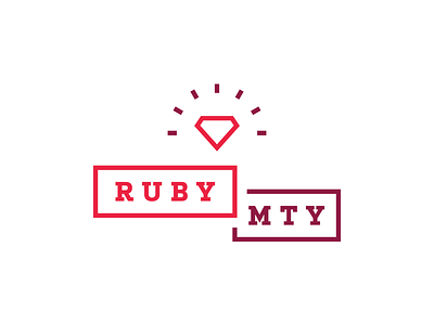 Ruby Mty conference design diamond logo meetup rails red ruby shirt tshirt