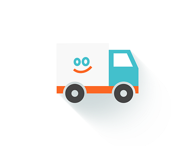 Delivery truck illustration instagram logo minimal photos print printoo smile truck vector