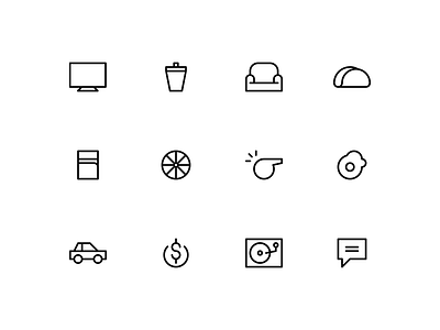 Icons black design icons minimal outline project vector web white