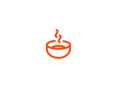 Logotype branding crave food logo logotype minimal orange shape simple soup white
