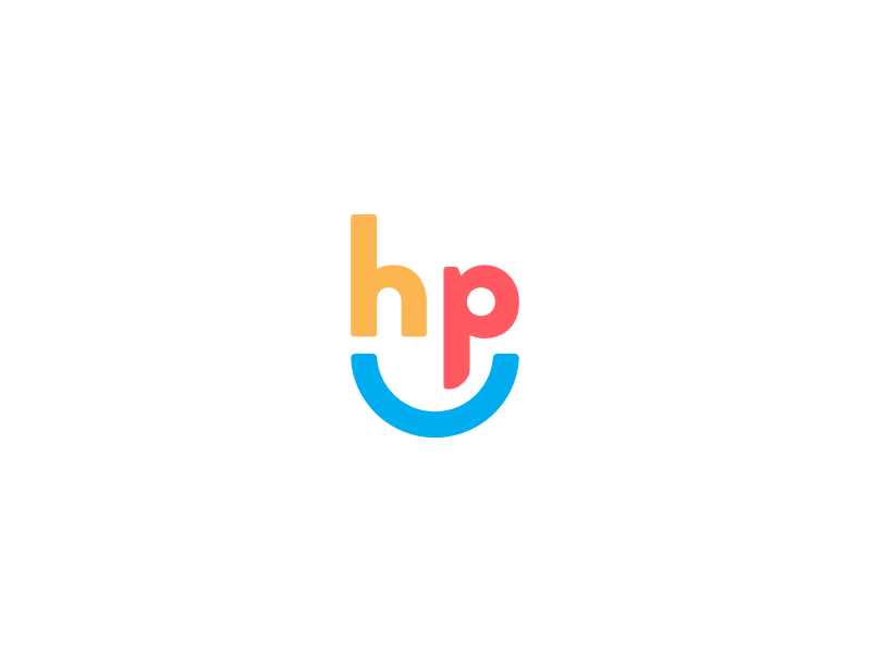 helloplace happy hello logo logotype minimal play playful simple smile