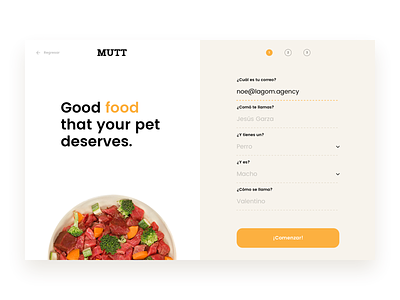 Mutt cat dog ecommerce food pet pets shopify subscription web