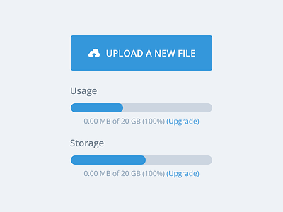 Upload app blue box cloud file flat new storage system ui upload uploading usage web app