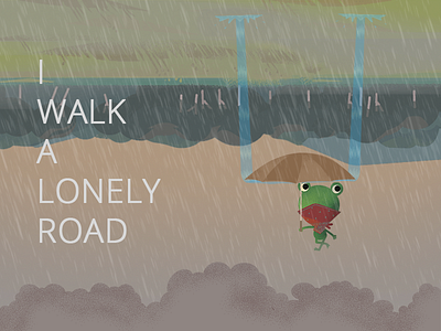 Don't know where to go!! frog google weather illustration rain ui ux water