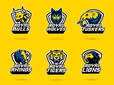 RHL Team Logos branding event graphicdesign hockey icon league logo logodesign royal