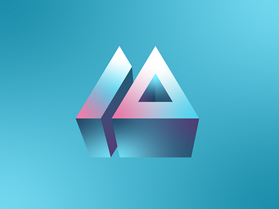 30 Day Logo Challenge - 2 brandmark fururistic gradient illustrator logo logodesign logomark solid triangles