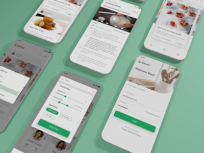 Building a Social Community clean design cooking cooking app design food food app illustration mobile ui recipe ui ux