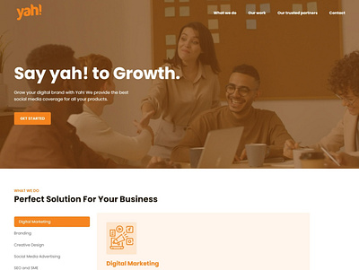 Yah! - Website Design adobe xd design gatsbyjs graphic design landing page ui web app webapp