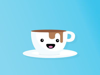 Cappucino cappucino coffee cup flat icon illustration mascot