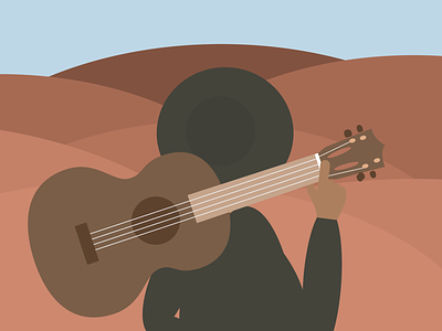 I'm Gonna Leave This Town And Start A Band freedom guitar illustration minimalist music musician