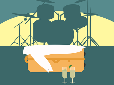 Whatever Fits Beside A Drum Set abstact drums geomtric illustration minimalist music