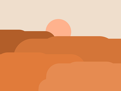 Sunset Basics abstact geometric illustration minimalist