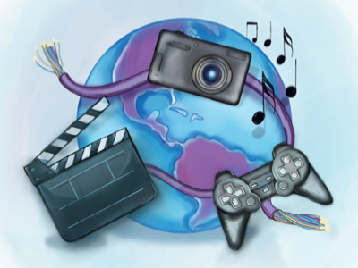 world cable fiber game illustration internet music network photo superonline