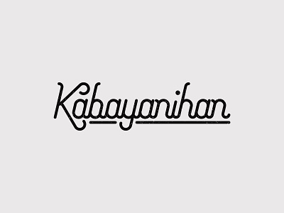 Kabayanihan design lettering logo textured