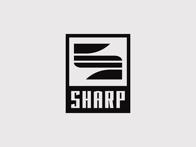 Sharp icon knife logo typography