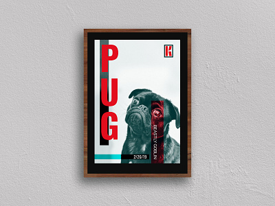 Dog Poster Display beastly border dog goblin poster pug typography