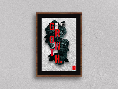 Growth Poster Display flower poster typography