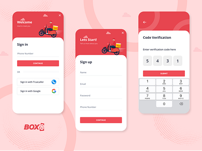 Sign In/Sign Up app branding delivery design ecommerce food food app form signin signup typography ui verification
