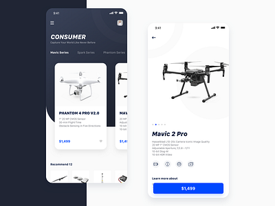 Drone Buying App ui 设计