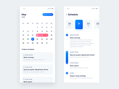 Calendar by C_Clin on Dribbble