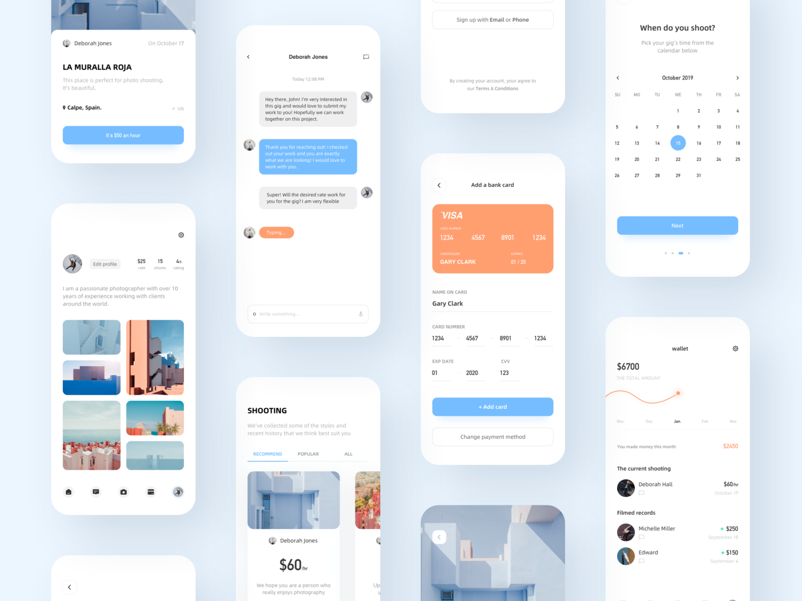 Booking shooting application concept design 04 by C_Clin on Dribbble