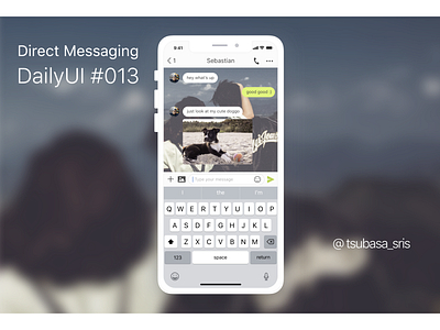 DailyUI#013 "Direct Messaging" 013 app dailyui dailyuichallenge direct message direct messaging message message app sketch sms social app ui