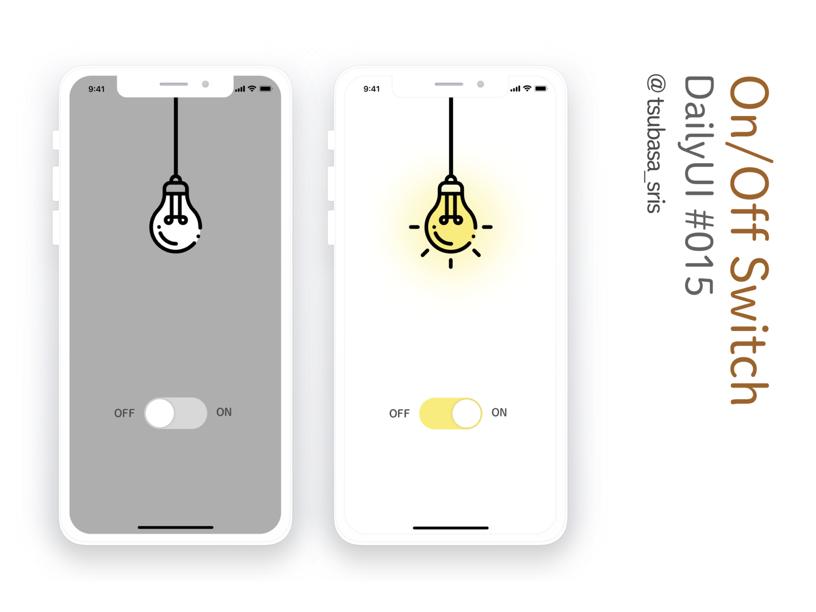 DailyUI#015 "On/Off Switch" by tsubasa shiraishi on Dribbble