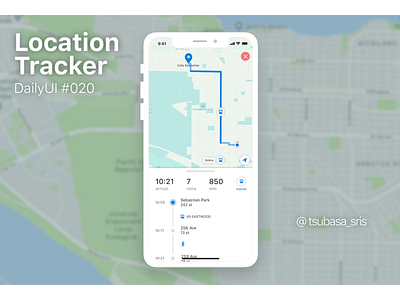 DailyUI#020 "Location Tracker"