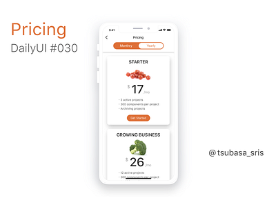DailyUI#030 "Pricing"