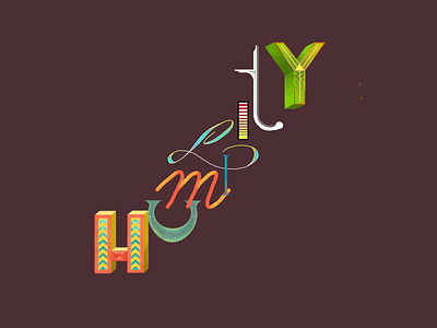 Humility . branding colorful art design fine art illustration illustrator lettering logo type typography vector