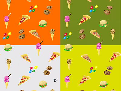 Happiness Pattern . cookies digital art drawing fashion fine art food happiness ice cream illustration pattern pattern design pizza quote