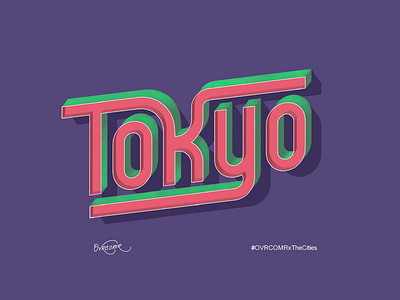 Tokyo . #OVRCOMRxTheCities classic digital art digital lettering fine art font hand lettering illustration japan lettering minimalism pattern quote tokyo type typography vintage