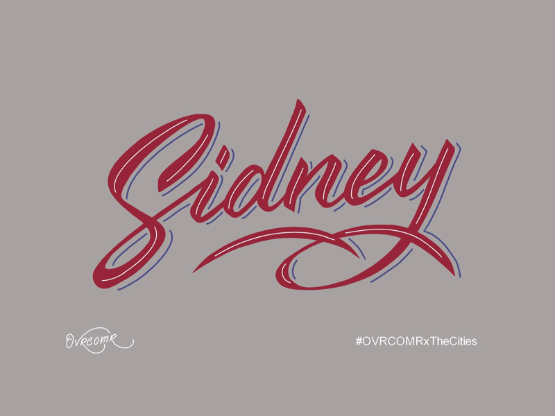 Sidney . #OVRCOMRxTheCities australia sidney corporate identity logo branding watercolor drawing brush calligraphy calligraphy pattern type typography font grafitti handmade hand lettering digital lettering fine art
