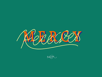 Mercy Receives . brush calligraphy brush lettering calligraphy christian church comics fine art font hand lettering illustration jesus logo mercy pattern pop art quote toys type typography