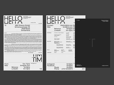 TIM - Personal Identity Project brand branding graphic design identity logo logotype personal resumé self typography