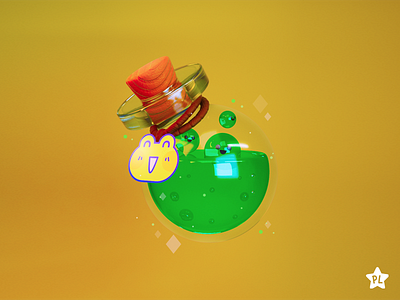 Agility Potion 3d illustration design illustration kawaii magic maxon maxonc4d toys