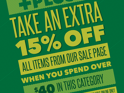 Take 15% Sale Advertisement