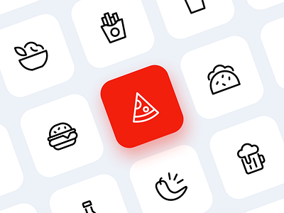 Flying Pizza Icons