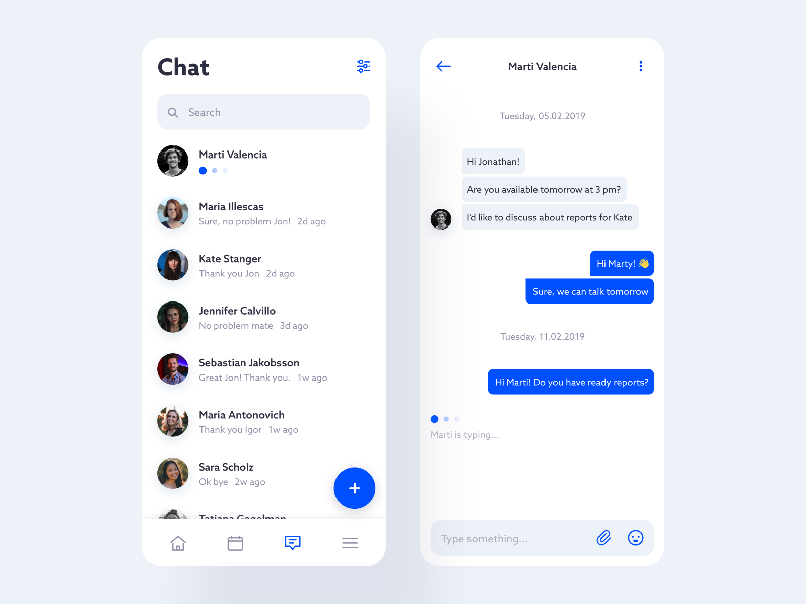 Chat by Kamil Halada on Dribbble