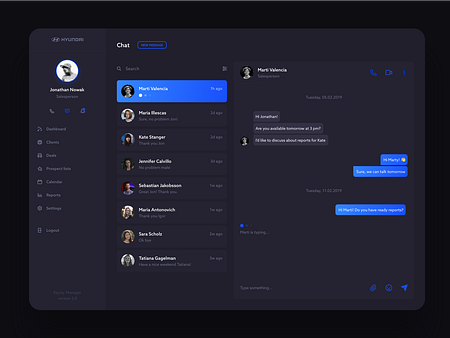Chat - Web App (Dark Mode) by Kamil Halada on Dribbble