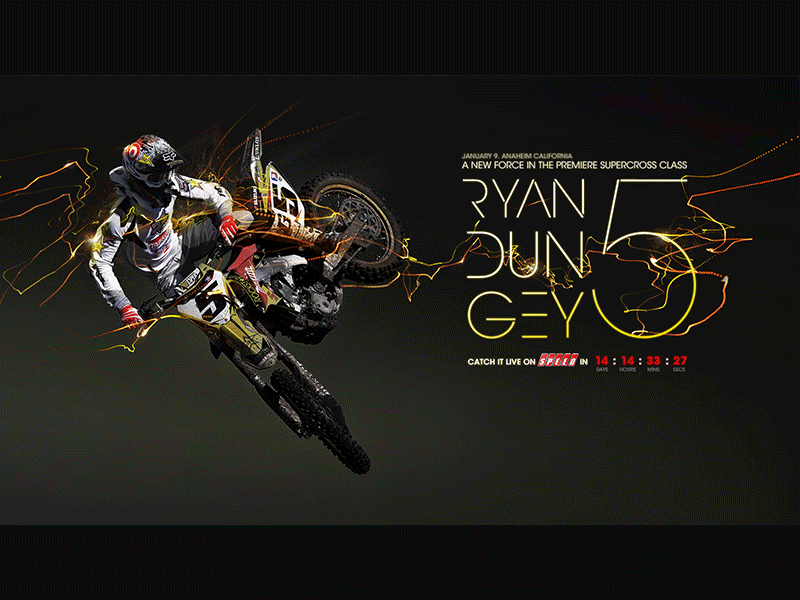 FOX Racing : Ryan Dungey New Force athlete compositing custom type fox racing motocross motorcycle mx rider ryan dungey typography