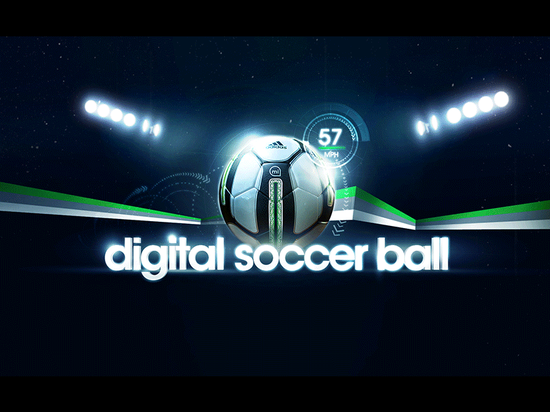 Adidas : Digital Soccer Ball Pitch adidas art direction ball branding composite football process smart ball soccer sport tech ux ui