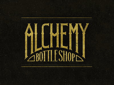 Alchemy Bottle Shop : Logo Design alchemy art direction badge beer bottle craft lettering logo retail shop spirits wine