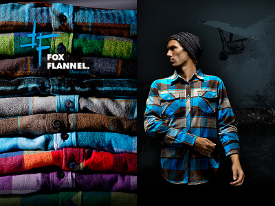 FOX Racing : FOX Flannel apparel athlete compositing fashion flannel fox racing motocross motorcycle rider surf typography web design