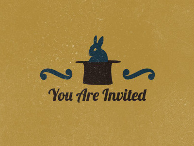 Envelope Front envelope hat invitation invited magic rabbit