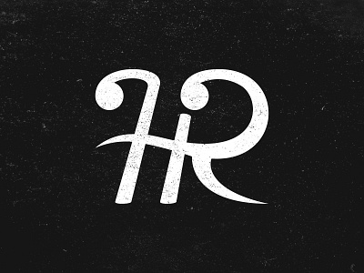 HR Monogram Logo custom dust elegant h hr hr logo logo monogram r typography