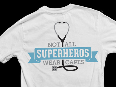 Modern Superheros doctor medic medical nurse paramedic ribbon rn shirt stethoscope tshirt